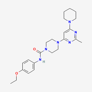 molecular formula C23H32N6O2 B4490952 N-(4-Ethoxyphenyl)-4-[2-methyl-6-(piperidin-1-YL)pyrimidin-4-YL]piperazine-1-carboxamide 