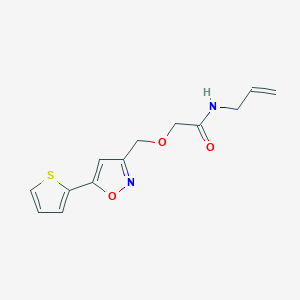 molecular formula C13H14N2O3S B4491005 N-allyl-2-{[5-(2-thienyl)-3-isoxazolyl]methoxy}acetamide 