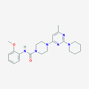 molecular formula C22H30N6O2 B4491125 N-(2-Methoxyphenyl)-4-[6-methyl-2-(piperidin-1-YL)pyrimidin-4-YL]piperazine-1-carboxamide 