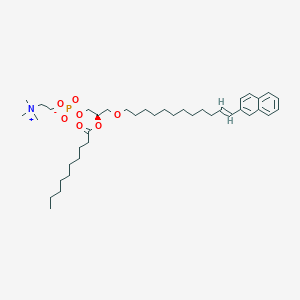 molecular formula C40H66NO7P B044912 [(2R)-2-decanoyloxy-3-[(E)-12-naphthalen-2-yldodec-11-enoxy]propyl] 2-(trimethylazaniumyl)ethyl phosphate CAS No. 111621-45-5