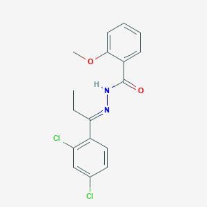 molecular formula C17H16Cl2N2O2 B449144 N'-[1-(2,4-dichlorophenyl)propylidene]-2-methoxybenzohydrazide 