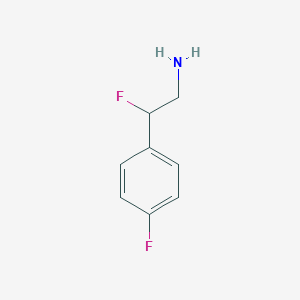 molecular formula C8H9F2N B044915 2-Fluoro-2-(4-fluorophenyl)ethanamine CAS No. 115046-30-5