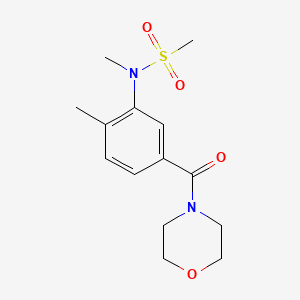 molecular formula C14H20N2O4S B4491755 N-methyl-N-[2-methyl-5-(4-morpholinylcarbonyl)phenyl]methanesulfonamide 