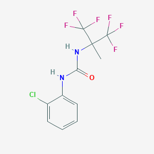 molecular formula C11H9ClF6N2O B449176 N-(2-chlorophenyl)-N'-[2,2,2-trifluoro-1-methyl-1-(trifluoromethyl)ethyl]urea 
