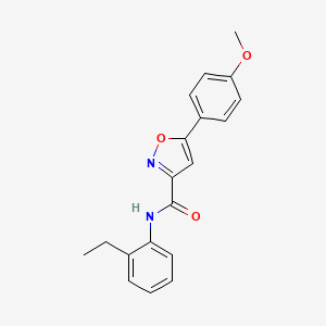 molecular formula C19H18N2O3 B4491910 N-(2-ethylphenyl)-5-(4-methoxyphenyl)-1,2-oxazole-3-carboxamide 