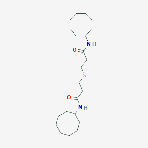 molecular formula C22H40N2O2S B449192 N-CYCLOOCTYL-3-{[2-(CYCLOOCTYLCARBAMOYL)ETHYL]SULFANYL}PROPANAMIDE 