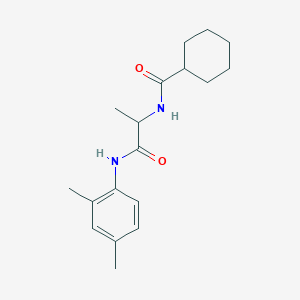 molecular formula C18H26N2O2 B4492005 N-{2-[(2,4-dimethylphenyl)amino]-1-methyl-2-oxoethyl}cyclohexanecarboxamide 