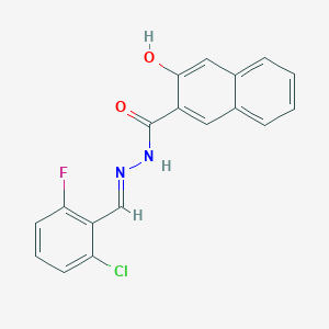 molecular formula C18H12ClFN2O2 B449201 N'-(2-chloro-6-fluorobenzylidene)-3-hydroxy-2-naphthohydrazide 