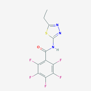 molecular formula C11H6F5N3OS B449218 N-(5-ethyl-1,3,4-thiadiazol-2-yl)-2,3,4,5,6-pentafluorobenzamide CAS No. 540791-31-9