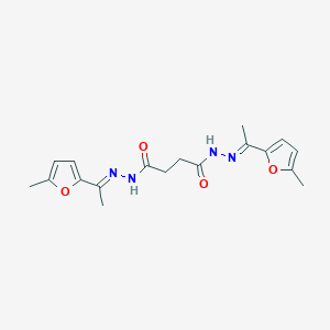 molecular formula C18H22N4O4 B449243 N'~1~,N'~4~-bis[1-(5-methyl-2-furyl)ethylidene]succinohydrazide 