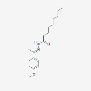molecular formula C19H30N2O2 B449261 N'-[1-(4-ethoxyphenyl)ethylidene]nonanohydrazide 