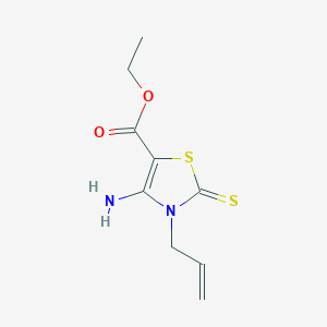 molecular formula C9H12N2O2S2 B044927 Ethyl 3-allyl-4-amino-2-thioxo-2,3-dihydro-1,3-thiazole-5-carboxylate CAS No. 111698-89-6