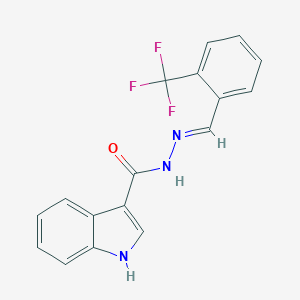 molecular formula C17H12F3N3O B449270 N'-[2-(trifluoromethyl)benzylidene]-1H-indole-3-carbohydrazide 