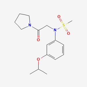 molecular formula C16H24N2O4S B4492873 N-(3-isopropoxyphenyl)-N-[2-oxo-2-(1-pyrrolidinyl)ethyl]methanesulfonamide 