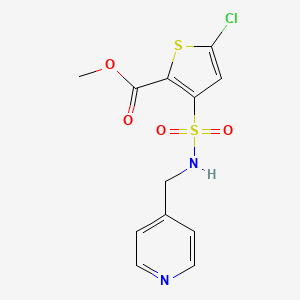 molecular formula C12H11ClN2O4S2 B4492894 methyl 5-chloro-3-{[(4-pyridinylmethyl)amino]sulfonyl}-2-thiophenecarboxylate 
