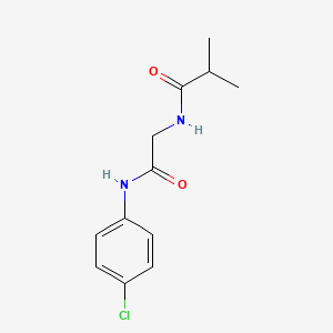 molecular formula C12H15ClN2O2 B4492931 N-{2-[(4-chlorophenyl)amino]-2-oxoethyl}-2-methylpropanamide 