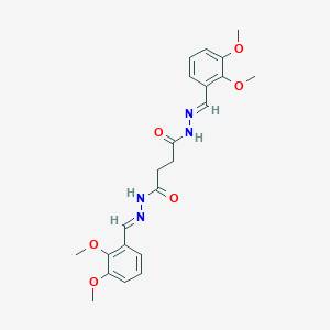 molecular formula C22H26N4O6 B449300 N'~1~,N'~4~-bis(2,3-dimethoxybenzylidene)succinohydrazide 