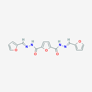molecular formula C16H12N4O5 B449329 N',N'-BIS[(E)-1-(2-FURYL)METHYLIDENE]-2,5-FURANDICARBOHYDRAZIDE 
