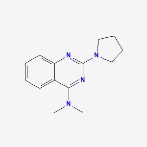 molecular formula C14H18N4 B4493468 N,N-dimethyl-2-(1-pyrrolidinyl)-4-quinazolinamine 