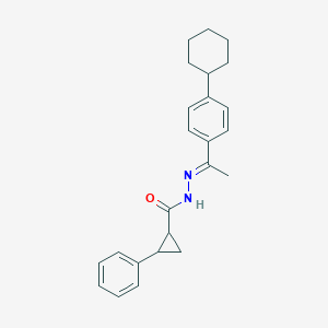 molecular formula C24H28N2O B449349 N'-[1-(4-cyclohexylphenyl)ethylidene]-2-phenylcyclopropanecarbohydrazide 