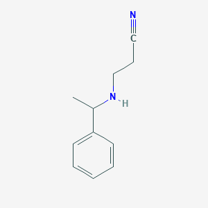 molecular formula C11H14N2 B044935 3-[(1-Phenylethyl)amino]propanenitrile CAS No. 112971-19-4