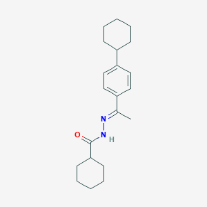 molecular formula C21H30N2O B449355 N'-[1-(4-cyclohexylphenyl)ethylidene]cyclohexanecarbohydrazide 
