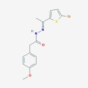 molecular formula C15H15BrN2O2S B449362 N'~1~-[(E)-1-(5-BROMO-2-THIENYL)ETHYLIDENE]-2-(4-METHOXYPHENYL)ACETOHYDRAZIDE 