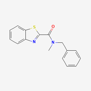 molecular formula C16H14N2OS B4493684 N-benzyl-N-methyl-1,3-benzothiazole-2-carboxamide 