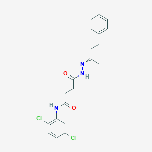 molecular formula C20H21Cl2N3O2 B449370 N~1~-(2,5-DICHLOROPHENYL)-4-[2-(1-METHYL-3-PHENYLPROPYLIDENE)HYDRAZINO]-4-OXOBUTANAMIDE 