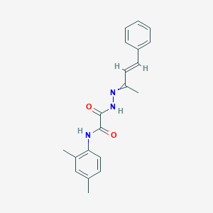 molecular formula C20H21N3O2 B449408 N-(2,4-dimethylphenyl)-2-[2-(1-methyl-3-phenyl-2-propenylidene)hydrazino]-2-oxoacetamide 
