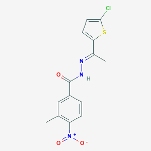 molecular formula C14H12ClN3O3S B449414 N'-[1-(5-chloro-2-thienyl)ethylidene]-4-nitro-3-methylbenzohydrazide 