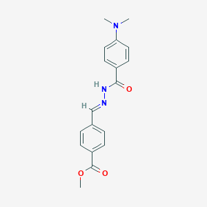 molecular formula C18H19N3O3 B449431 METHYL 4-({(E)-2-[4-(DIMETHYLAMINO)BENZOYL]HYDRAZONO}METHYL)BENZOATE 