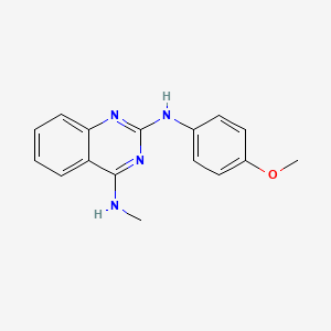molecular formula C16H16N4O B4494333 N~2~-(4-methoxyphenyl)-N~4~-methyl-2,4-quinazolinediamine 