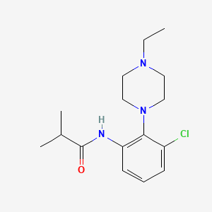 molecular formula C16H24ClN3O B4494374 N-[3-chloro-2-(4-ethylpiperazin-1-yl)phenyl]-2-methylpropanamide 