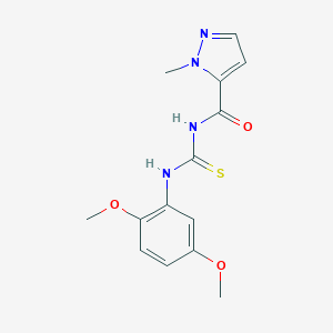 molecular formula C14H16N4O3S B449448 N-(2,5-dimethoxyphenyl)-N'-[(1-methyl-1H-pyrazol-5-yl)carbonyl]thiourea 
