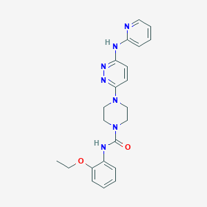 molecular formula C22H25N7O2 B4494553 N-(2-ethoxyphenyl)-4-(6-(pyridin-2-ylamino)pyridazin-3-yl)piperazine-1-carboxamide 