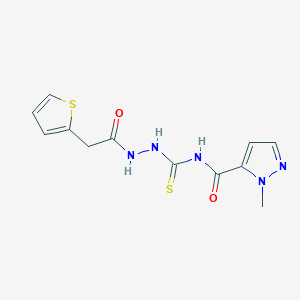 1-methyl-N-{[2-(2-thienylacetyl)hydrazino]carbothioyl}-1H-pyrazole-5-carboxamide