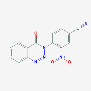 3-Nitro-4-(4-oxo-1,2,3-benzotriazin-3(4H)-yl)benzonitrile