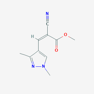methyl (2Z)-2-cyano-3-(1,3-dimethyl-1H-pyrazol-4-yl)prop-2-enoate