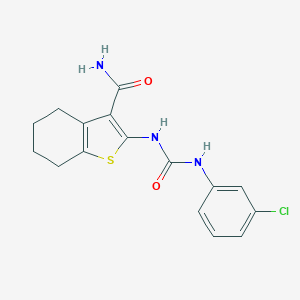 2-(3-(3-Chlorophenyl)ureido)-4,5,6,7-tetrahydrobenzo[b]thiophene-3-carboxamide