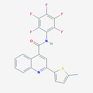 2-(5-methylthiophen-2-yl)-N-(pentafluorophenyl)quinoline-4-carboxamide