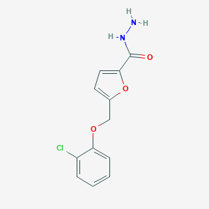 molecular formula C12H11ClN2O3 B449503 5-[(2-Chlorophenoxy)methyl]-2-furohydrazide CAS No. 402601-34-7