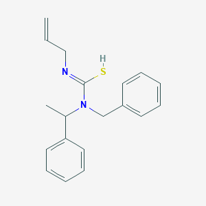 molecular formula C19H22N2S B449506 N-benzyl-N-(1-phenylethyl)-N'-prop-2-enylcarbamimidothioic acid 