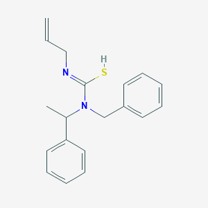 N-benzyl-N-(1-phenylethyl)-N'-prop-2-enylcarbamimidothioic acid