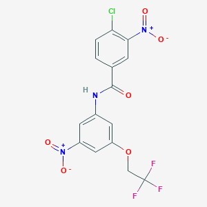 4-Chloro-3-nitro-N-[3-nitro-5-(2,2,2-trifluoroethoxy)phenyl]benzamide