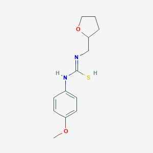 N-(4-methoxyphenyl)-N'-(oxolan-2-ylmethyl)carbamimidothioic acid
