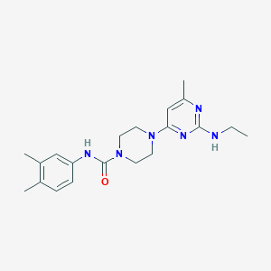 molecular formula C20H28N6O B4495123 N-(3,4-dimethylphenyl)-4-[2-(ethylamino)-6-methylpyrimidin-4-yl]piperazine-1-carboxamide 