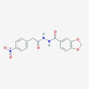 N'-(2-{4-nitrophenyl}acetyl)-1,3-benzodioxole-5-carbohydrazide