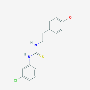 molecular formula C16H17ClN2OS B449516 N-(3-CHLOROPHENYL)-N'-(4-METHOXYPHENETHYL)THIOUREA 
