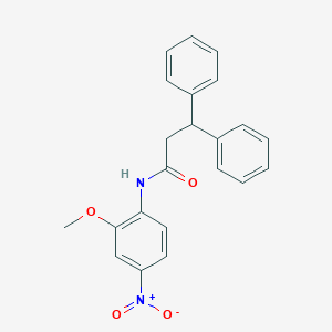 molecular formula C22H20N2O4 B449518 N-(2-methoxy-4-nitrophenyl)-3,3-diphenylpropanamide 